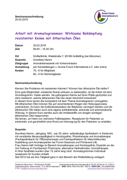 Arbeit mit Aromatogrammen: Wirksame Bekämpfung resistenter Keime