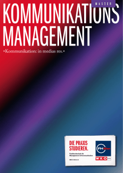 Infofolder Master-Studium Kommunikations