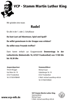 Flyer neues Rudel - VCP-Stamm Martin Luther King