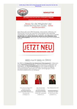 ÖMVV Newsletter Jänner/2016 - Österreichischer Motor Veteranen