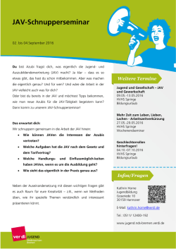 JAV-Schnupperseminar