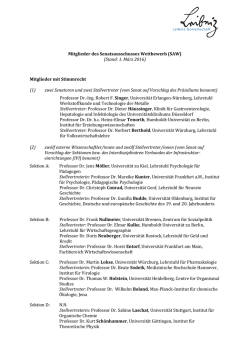 Mitglieder des Senatsausschusses Wettbewerb