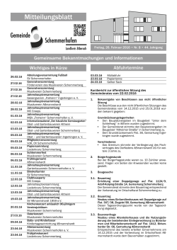 Mitteilungsblatt - Gemeinde Schemmerhofen