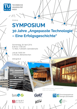 Einladung - 30 Jahre Angepasste Technologie