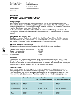 Fact Sheet: Projekt „Bauinventar 2020“