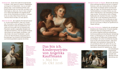 Ausstellungsfolder - Angelika Kauffmann Museum