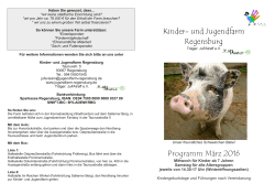 Kinder- und Jugendfarm Regensburg Programm März 2016