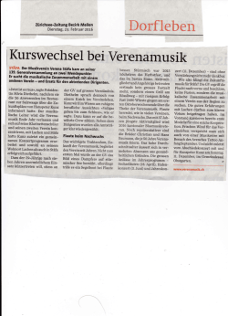 GV-Bericht in der Z&uuml;richsee-Zeitung vom 23. Februar 2016