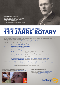 111 jahre rotary - Rotary Distrikt 1900