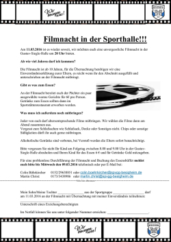 Filmnacht in der Sporthalle!!!