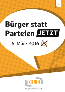 6. März 2016 - Bürgerliste Eichenzell