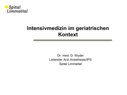 Intensivmedizin im geriatrischen Kontext