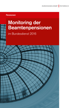 Bericht "Monitoring der Beamtenpensionen im Bundesdienst 2016"