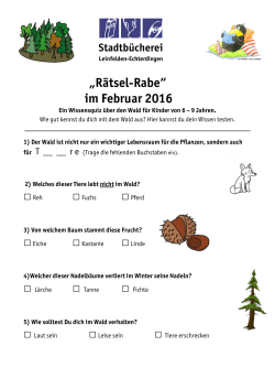 „Rätsel-Rabe“ im Februar 2016 Reh - Stadt Leinfelden