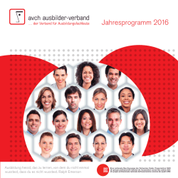 Jahresprogramm 2016