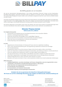 Director Finance (m/w)