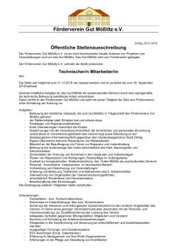 2016-02 - Stellenausschreibung - Gut Mößlitz