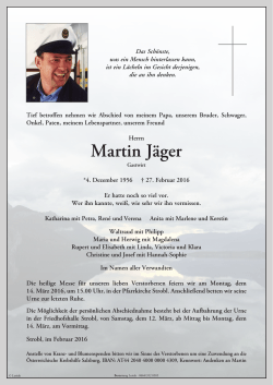 Martin Jäger - Bestattung Lesiak