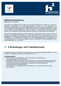 2 Gründungs- und Transferscouts - Hochschule Magdeburg