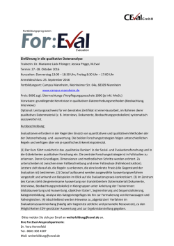 Einf&uuml;hrung in die qualitative Datenanalyse