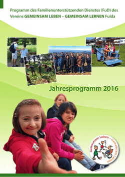 Jahresprogramm 2016
