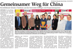 Gemeinsamer Weg für China - Berufsbildende Schulen I Northeim