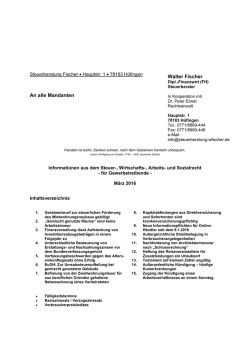 Mandantenbrief 03/16