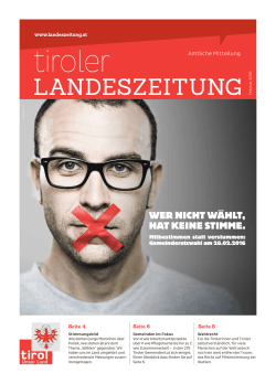 WAHLKARTE - Die Tiroler Landeszeitung