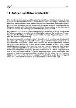 14 Auftrieb und Schwimmstabilit&auml;t - WWW-Docs for B-TU