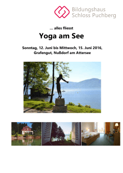 Einladung Yoga am Attersee 12. -15. Juni 2016