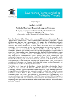 Call for Papers - Theorieblog.de