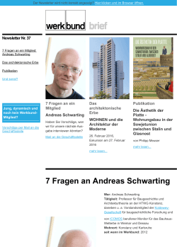7 Fragen an Andreas Schwarting