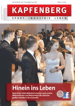 Hinein ins Leben - B&uuml;rgermeister Zeitung