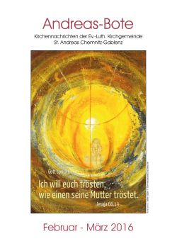 Februar - März 2016  - St.-Andreas-Kirchgemeinde