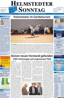 28. Februar 2016 - Helmstedter Sonntag
