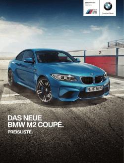 Preisliste BMW M2 - BMW Deutschland
