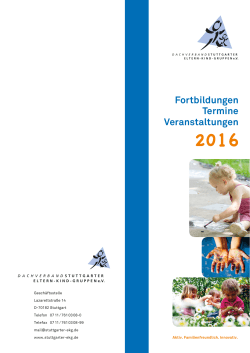 Broschüre 2016 - Dachverband der Stuttgarter Eltern-Kind