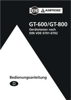 GT-600/GT-800 - Rekirsch Elektronik