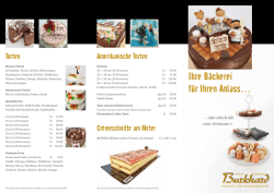 Ihre B&auml;ckerei f&uuml;r Ihren Anlass&hellip;