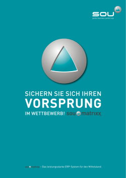 Sichern Sie sich Ihren Vorsprung im Wettbewerb! sou.matrixx