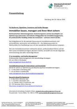 Immobilien bauen, managen und ihren Wert sichern