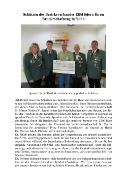 Schützen des Bezirksverbandes Eifel feiern Ihren Bruderschaftstag