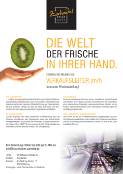 Informationen - Frischecenter Zurheide