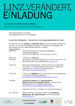 3. September: Programm und Anmeldung
