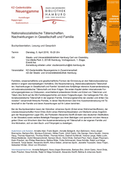 Nationalsozialistische Täterschaften. Nachwirkungen in