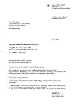 Landeshauptstadt München Kreisverwaltungsreferat