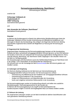Fernwartungsvereinbarung