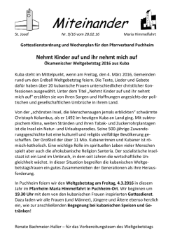 aktueller Wochenplan - Pfarrverband Puchheim