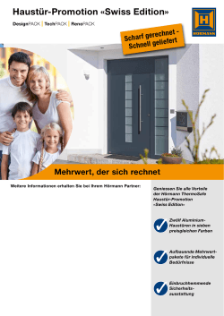 Haustür-Promotion «Swiss Edition