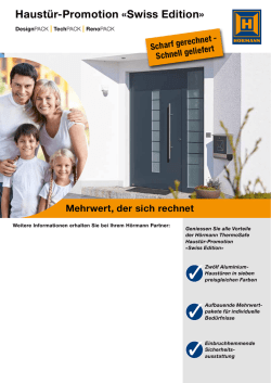 Haust&uuml;r-Promotion &laquo;Swiss Edition